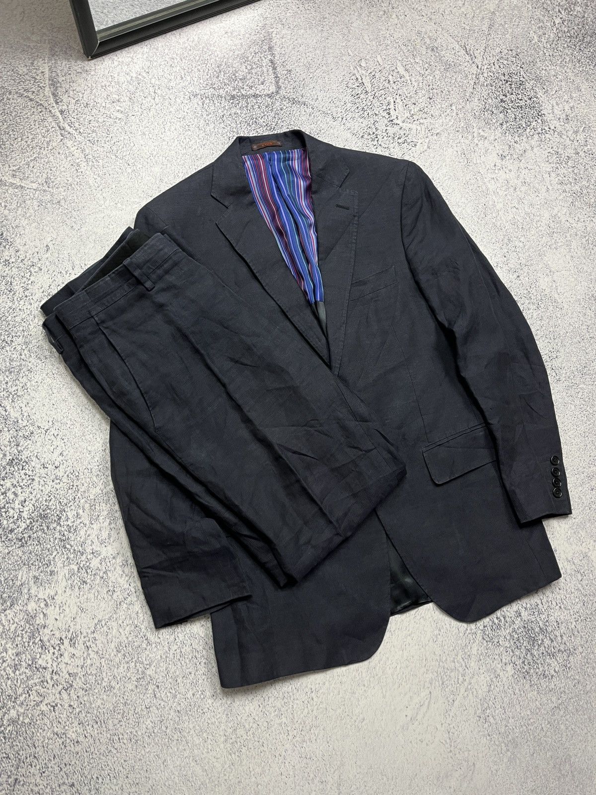 Etro ETRO Suit Blazer Coat Jacket Pants Acetat Silk Luxury Sz 48 Size 48R - 3 Thumbnail