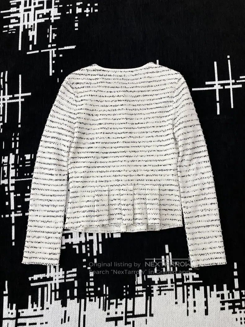 Dior Dior Black and white snowflake tweed long sleeves Size S / US 4 / IT 40 - 3 Thumbnail