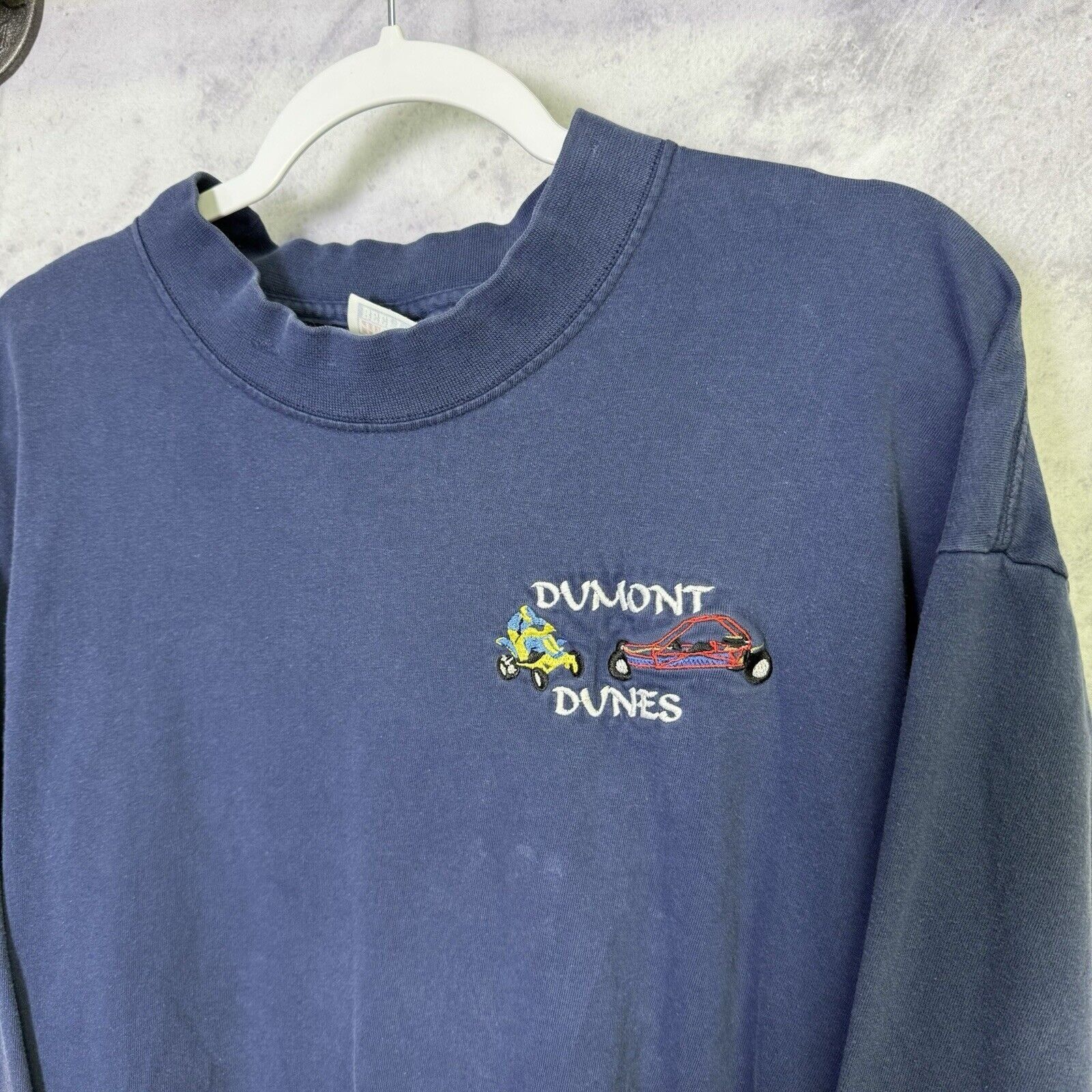 Vintage Vintage Dumont Dunes T Shirt Mens 2XL Blue Long Sleeve Embro Size US XXL / EU 58 / 5 - 1 Thumbnail