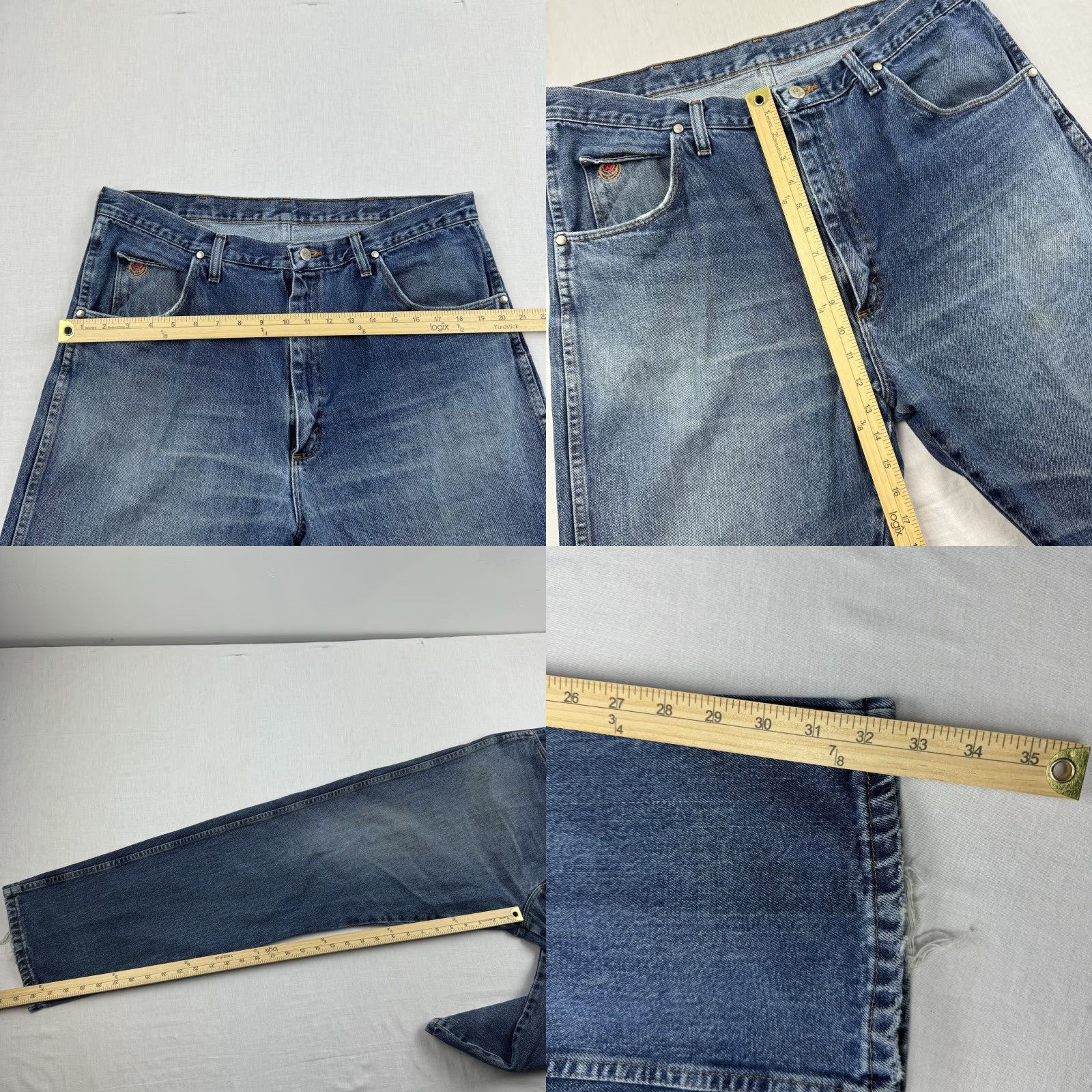 Wrangler VINTAGE Twenty X Jeans Adult 38x34 Blue Relaxed Grunge Y2K American Mens Size US 38 / EU 54 - 8 Thumbnail