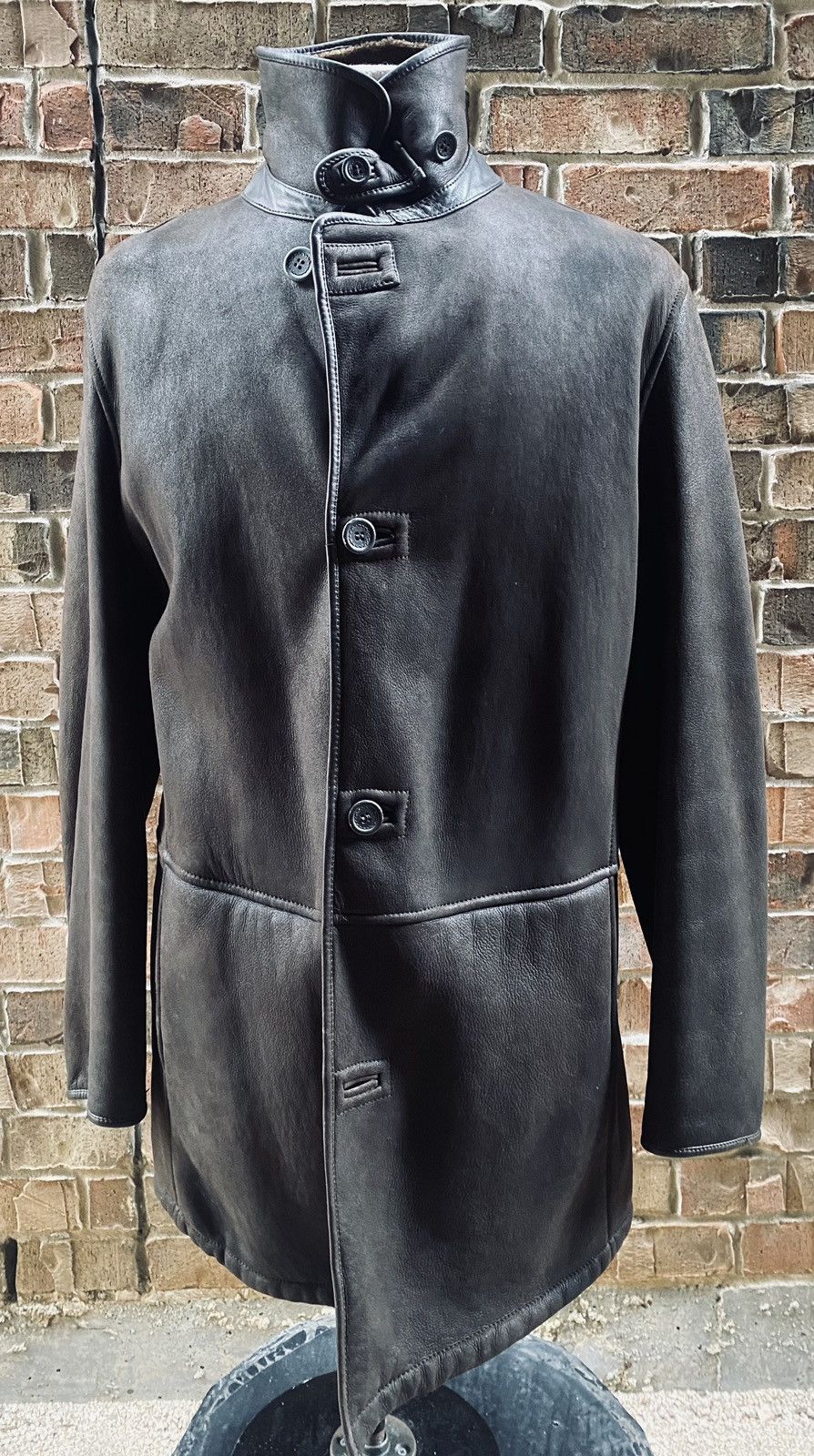 Ermenegildo Zegna Zegna 🇮🇹 brown suede full Sherpa lined car coat 50 VGC Size US M / EU 48-50 / 2 - 4 Thumbnail