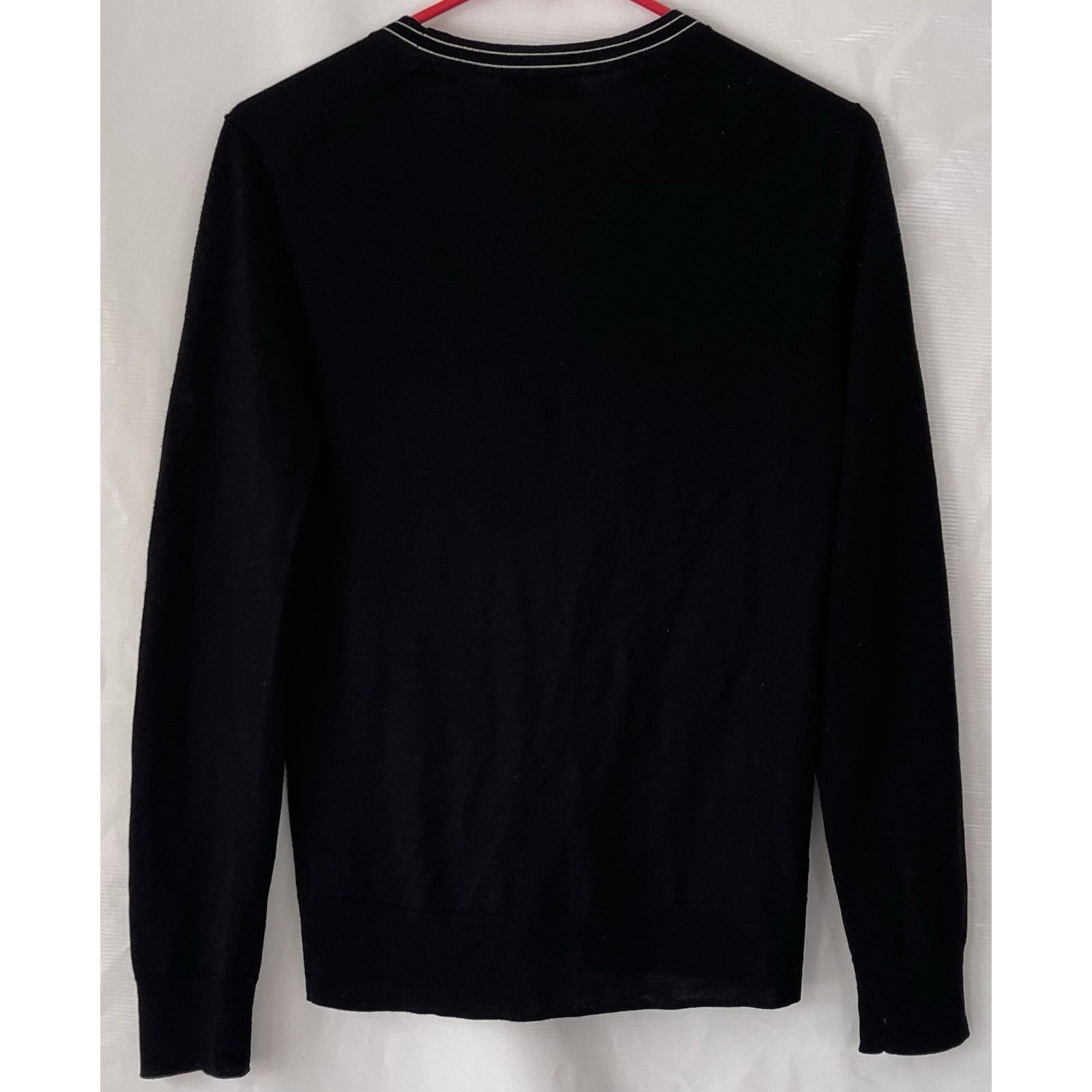 Tory Burch Tory Burch Madeline 100% Merino Wool V-Neck Black Cardigan S Size S / US 4 / IT 40 - 4 Thumbnail