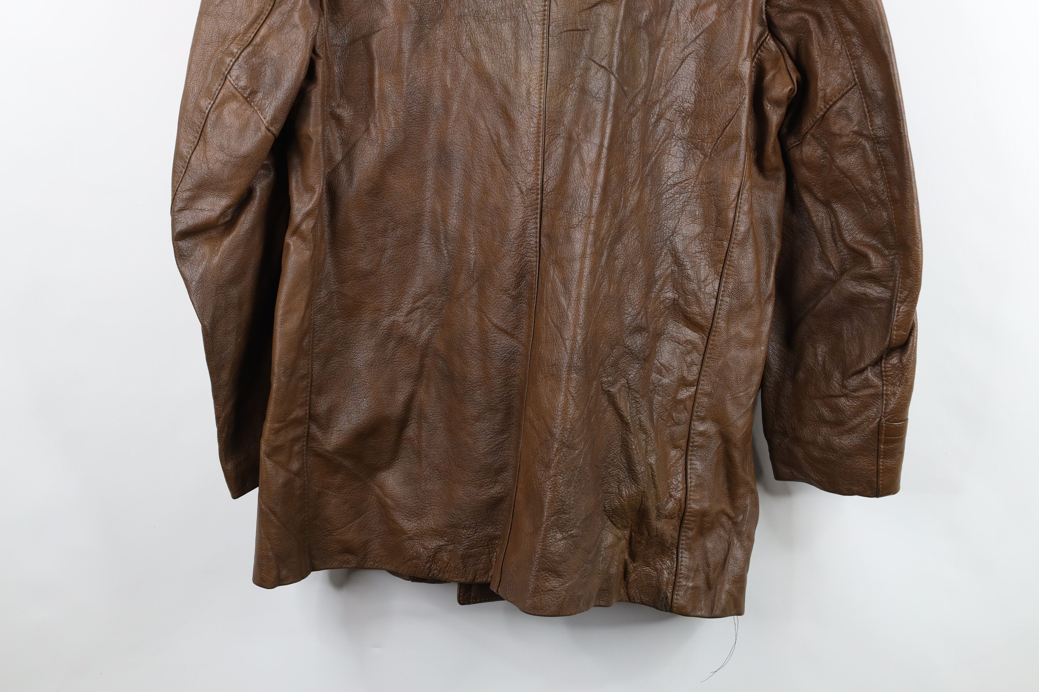 Vintage Vintage 60s Streetwear Leather Collared Rancher Jacket USA Size US L / EU 52-54 / 3 - 15 Thumbnail