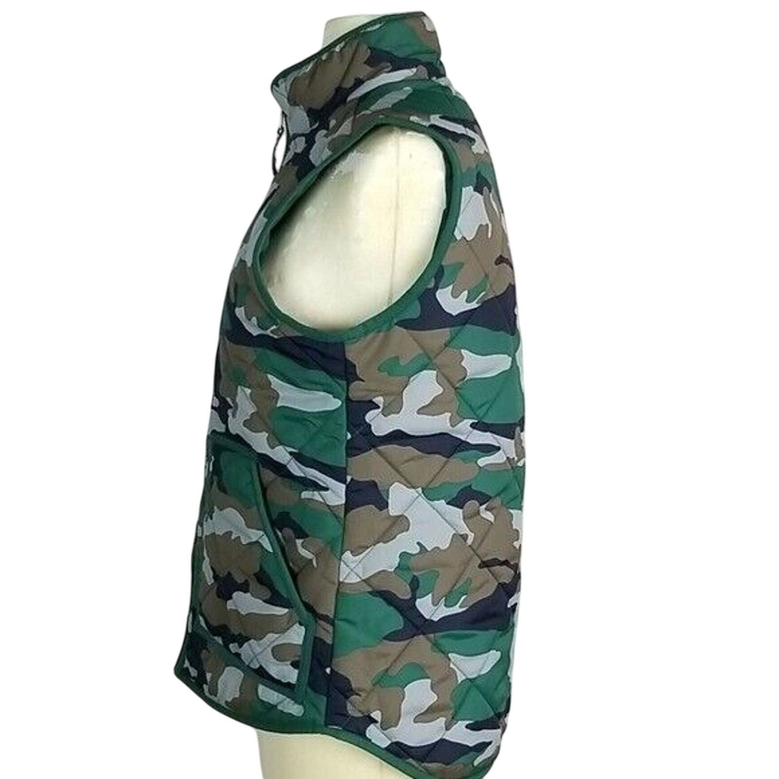 J.Crew J. Crew Mercantile Womens Camo Quilted Puffer Vest Gorpcore Size XS / US 0-2 / IT 36-38 - 4 Thumbnail