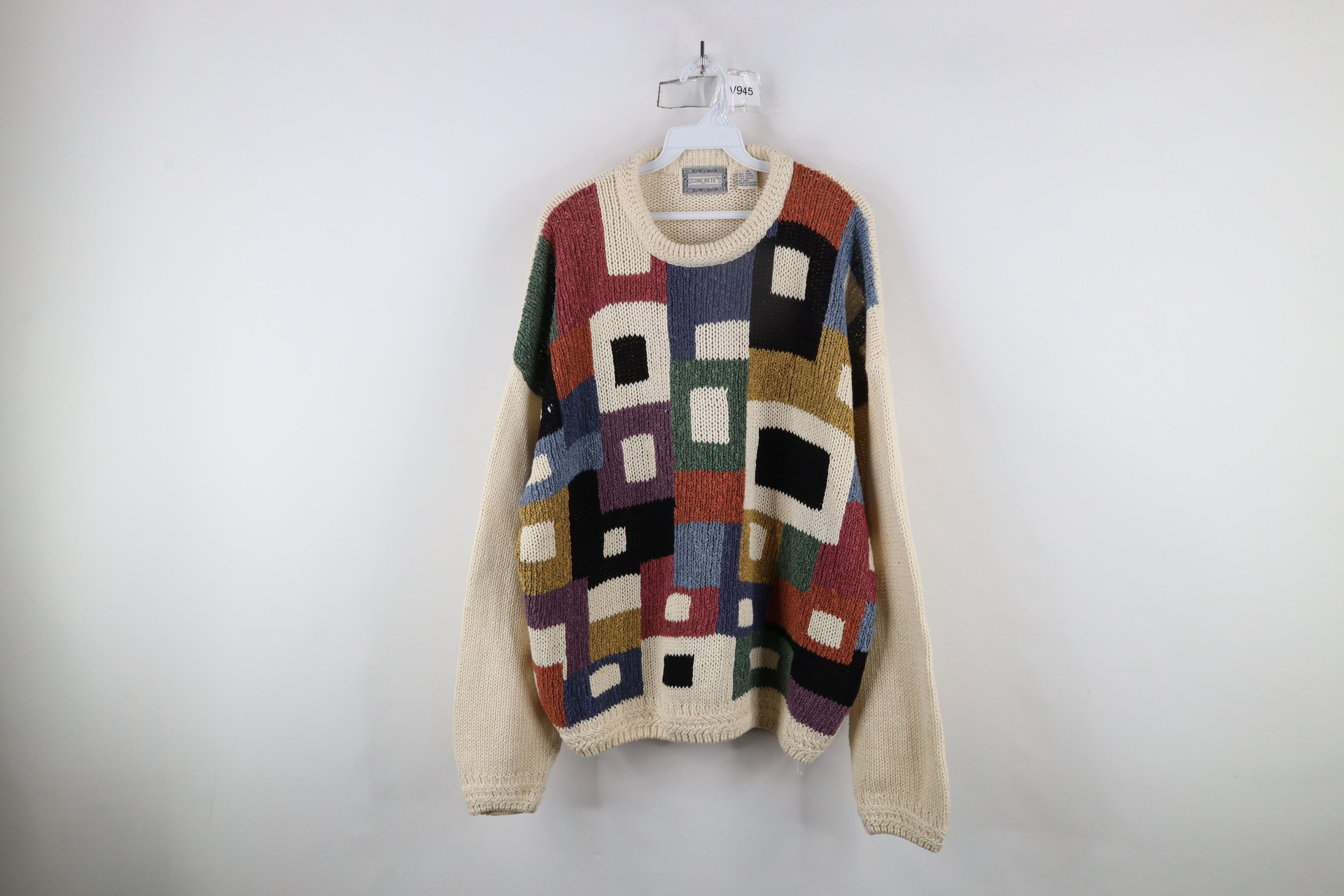 Vintage Vintage 90s Streetwear Chunky Ribbed Knit Crewneck Sweater Size US XL / EU 56 / 4 - 1 Thumbnail