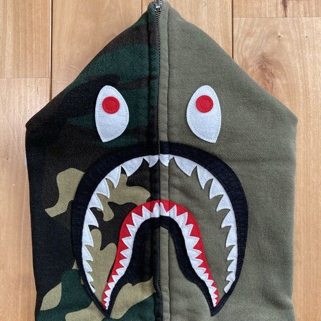 Bape BAPE Woodland Camo Shark Full Zip Hoodie a bathing ape NIGO Size US S / EU 44-46 / 1 - 4 Thumbnail