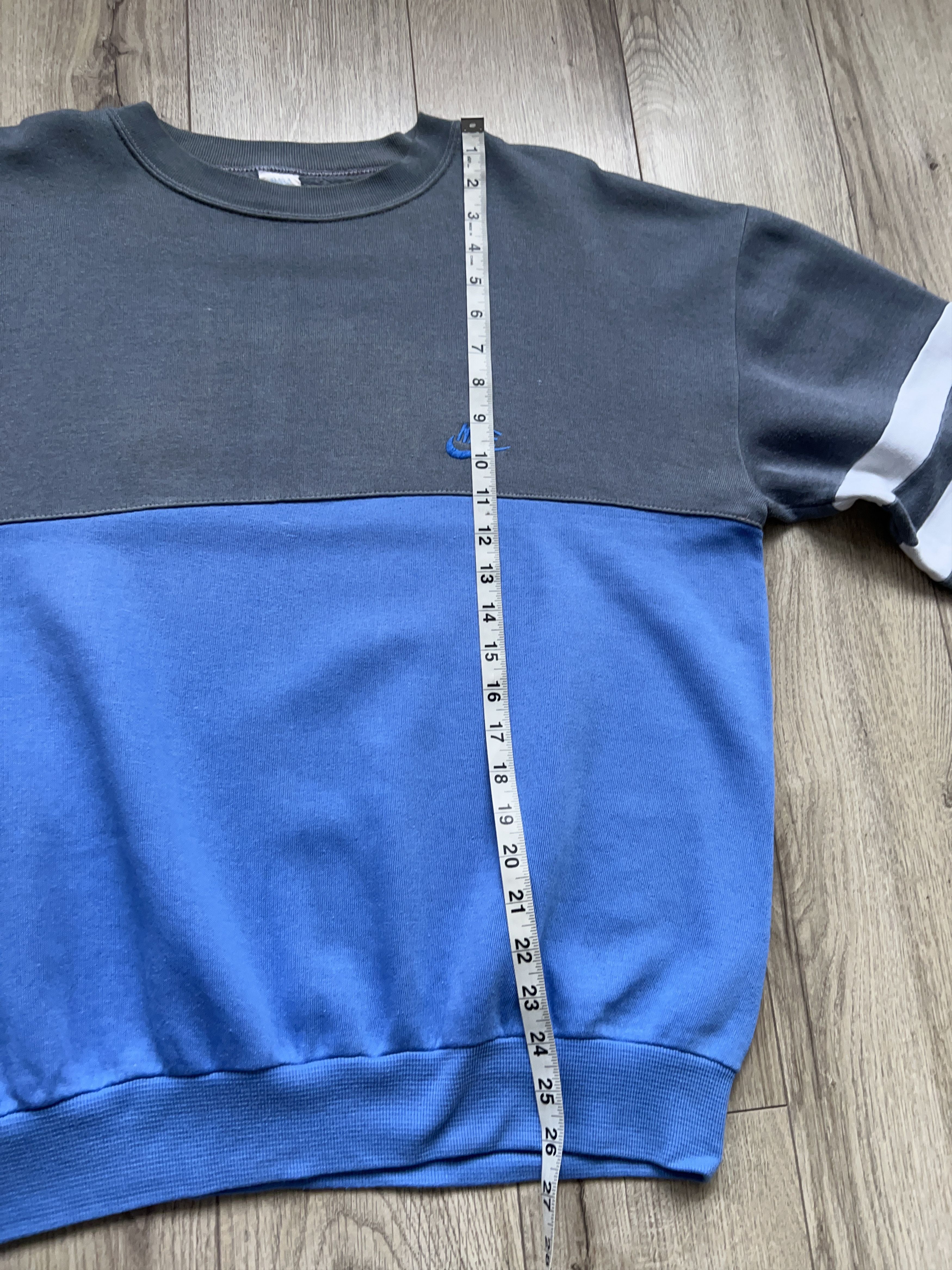 Nike × Vintage Sweatshirt Pullover Blue Gray Cotton Made in Italy Size XL Size US XL / EU 56 / 4 - 8 Thumbnail