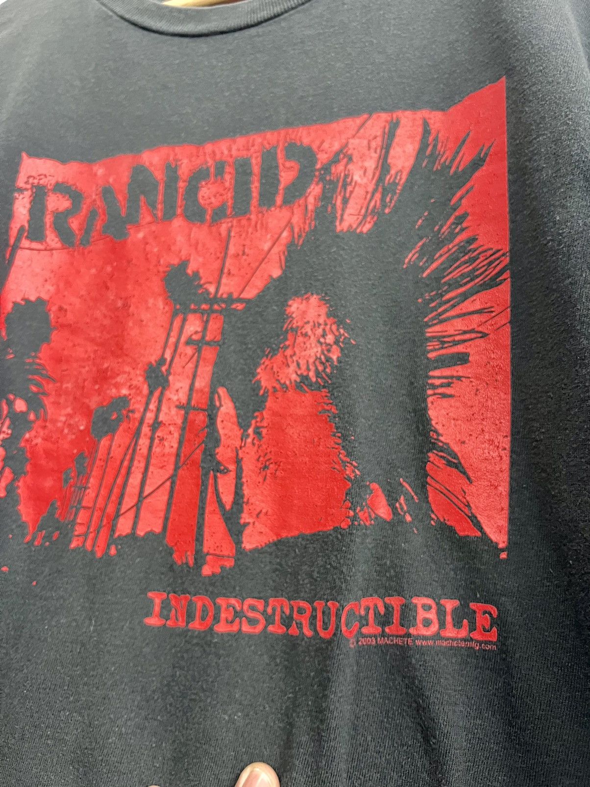 VINTAGE 2003 INDESTRUCTIBLE RANCID BAND TEE