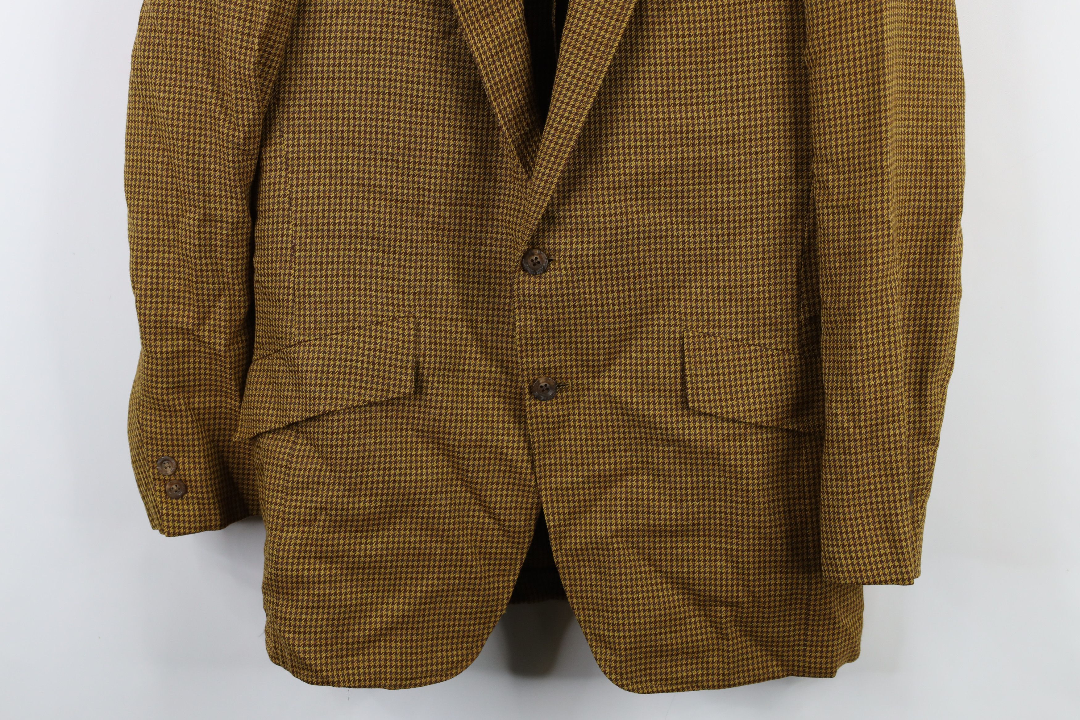 Vintage Vintage 60s Rockabilly Gabardine Houndstooth Blazer Jacket Size US L / EU 52-54 / 3 - 3 Thumbnail