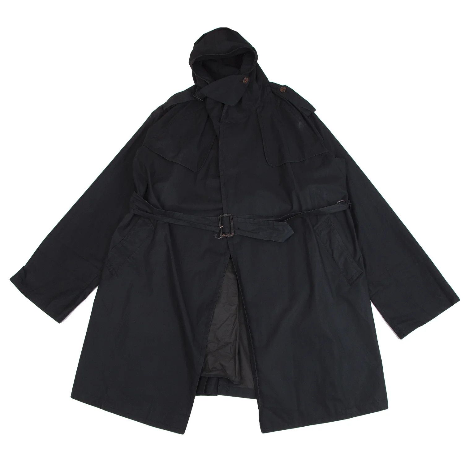 Cotton Hoodie Coat in Navy Size 50