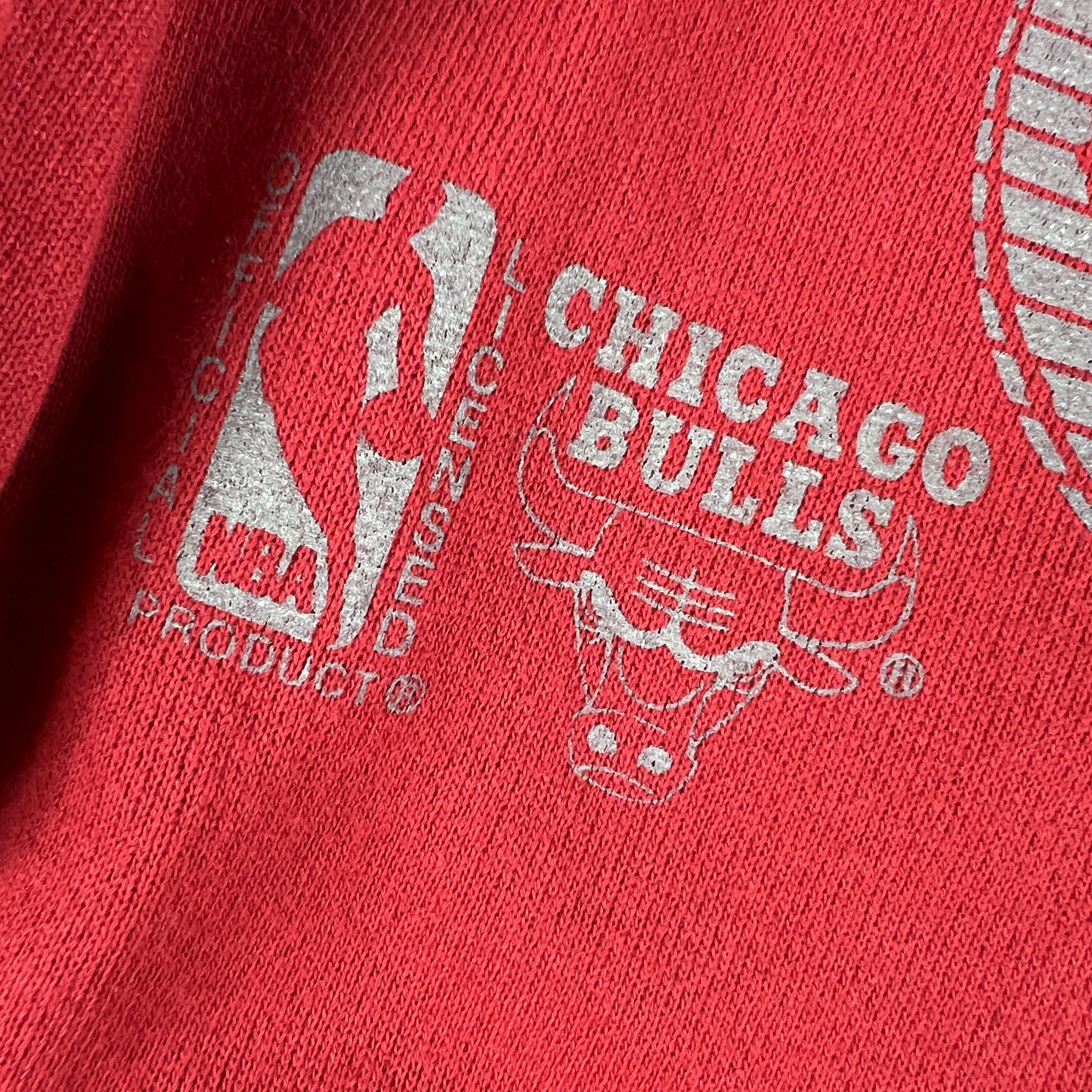 NBA × Tultex × Vintage VTG 90s Chicago Bulls Basketball Sweatshirt Faded Crewneck Size US XL / EU 56 / 4 - 6 Thumbnail