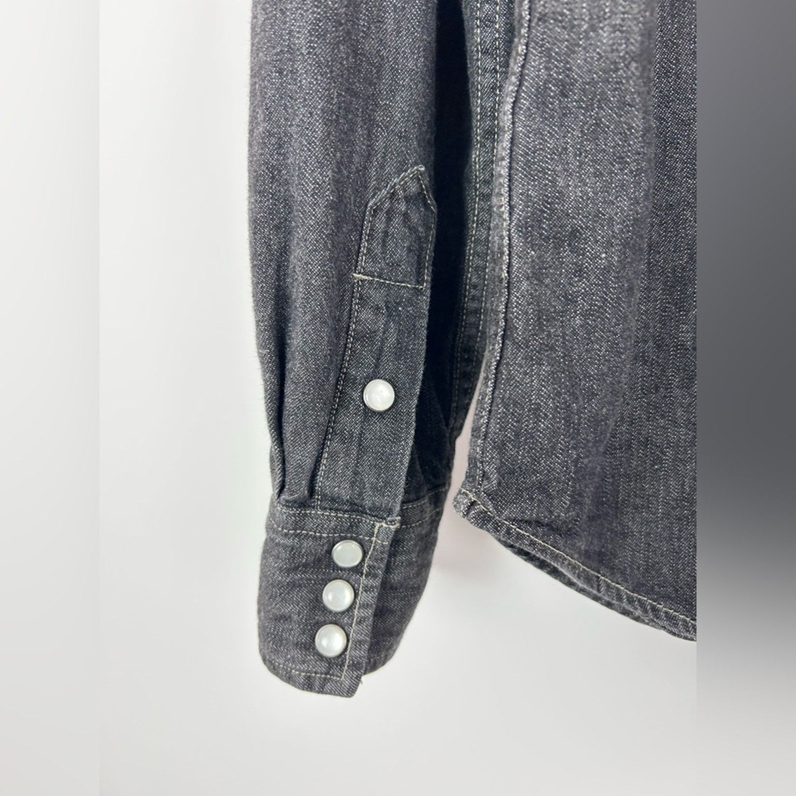 Denim & Supply Ralph Lauren Denim & Supply Western Pearl Snap Button Down Black Denim Size US S / EU 44-46 / 1 - 8 Thumbnail