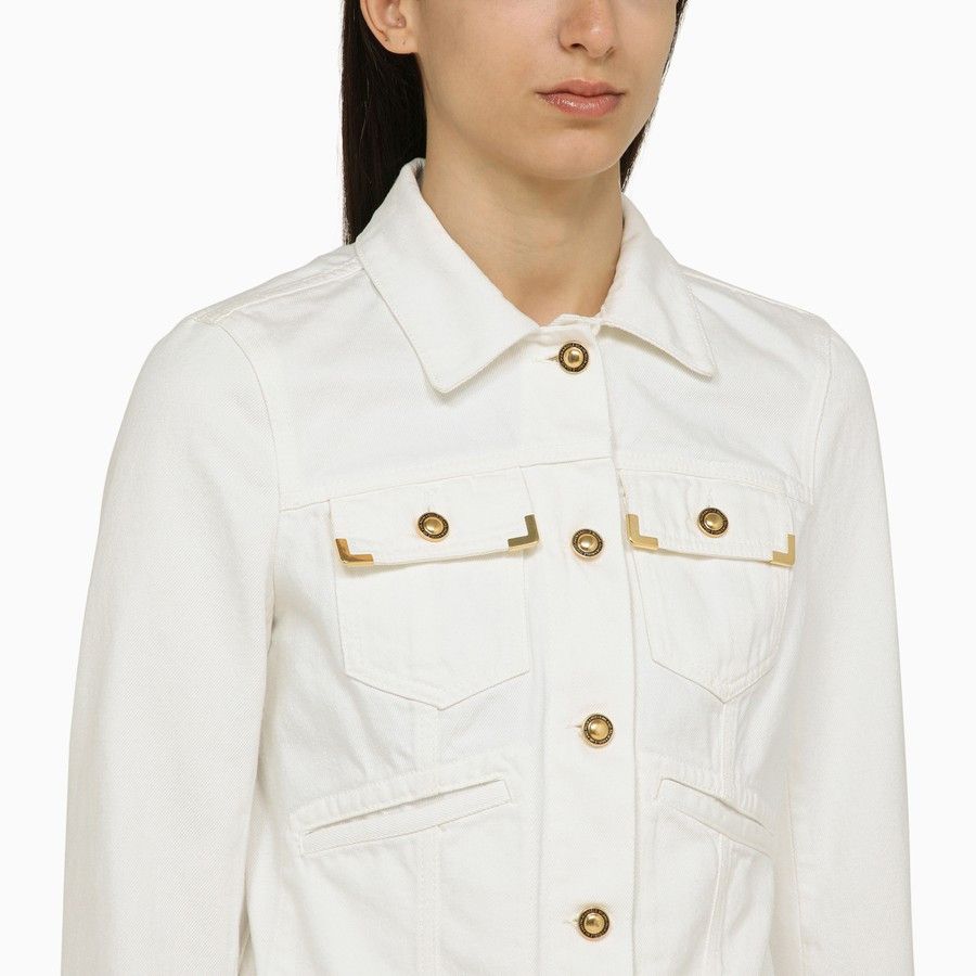 Palm Angels o1d2blof0924 Denim Jackets In White Size S / US 4 / IT 40 - 4 Thumbnail