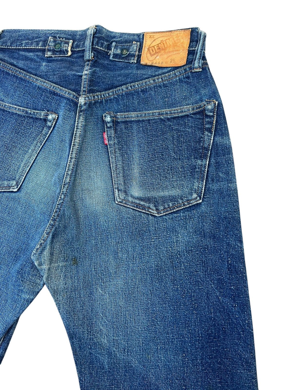 Denime Vintage 90s DENIME Japan Leather Patch Denim Selvedge Jeans Size US 29 - 18 Thumbnail