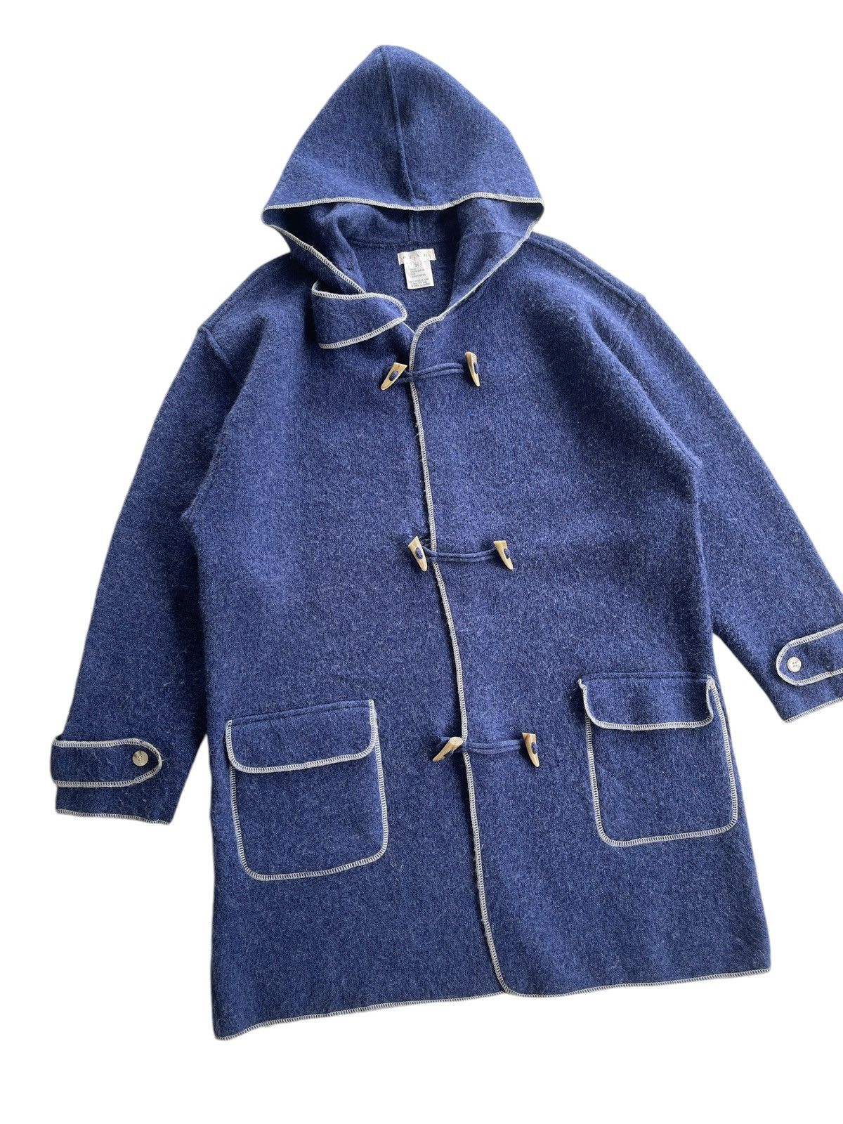 Japanese Brand P.E.A.H Wool Mohair Duffle Coat Hooded Size US XL / EU 56 / 4 - 3 Thumbnail