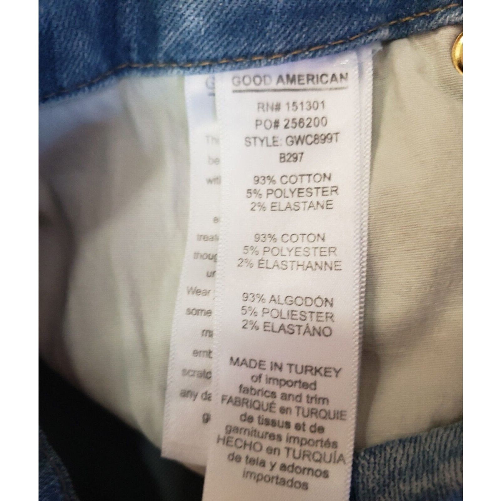 Good American Good American Good Waist Skinny Cropped Jeans Distressed Size 27" / US 4 / IT 40 - 4 Thumbnail