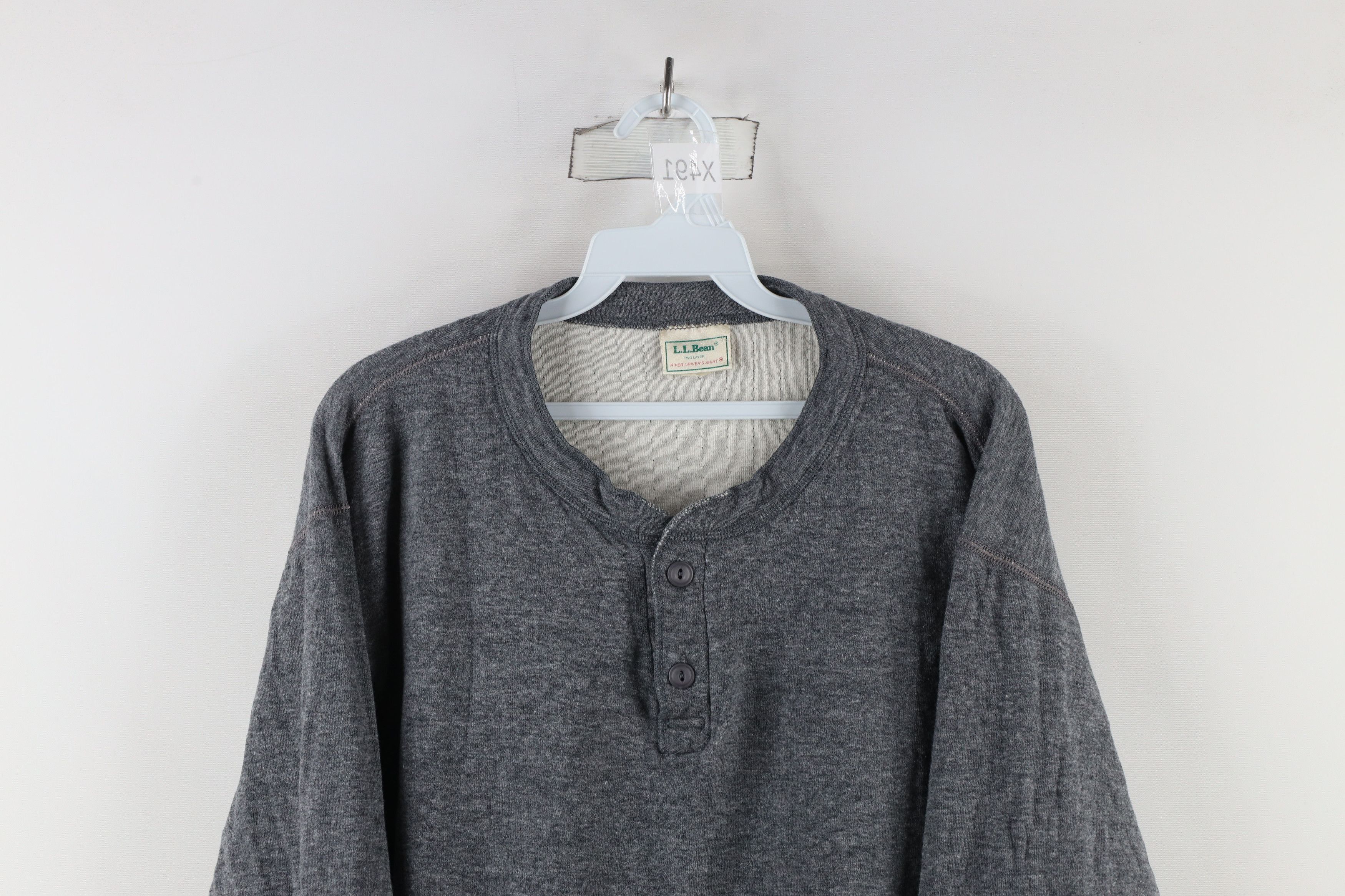 L.L. Bean × Vintage Vintage 90s LL Bean Blend Long Sleeve Henley T-Shirt USA Size US M / EU 48-50 / 2 - 2 Thumbnail