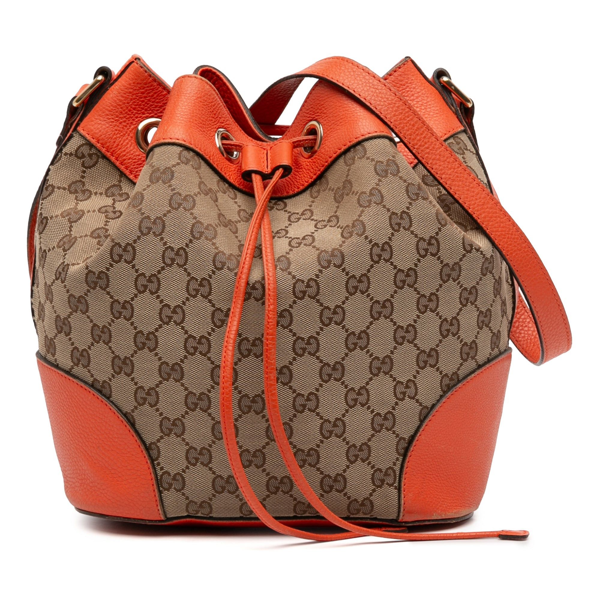 GG Canvas Drawstring Bucket Bag