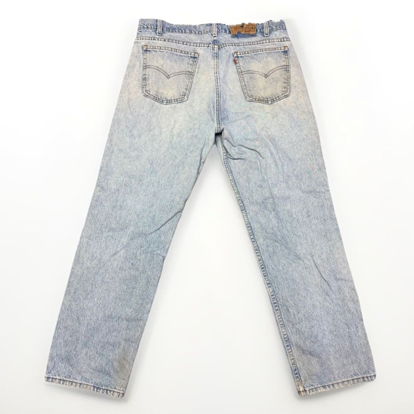 Levi's VINTAGE Levi's 506 Jeans Men 38x30 Distressed Orange Tab 5-Pocket Straight USA Made 80s 90s Hipster Grunge Denim Blue 100% Cotton Mens Size US 38 / EU 54 - 2 Thumbnail