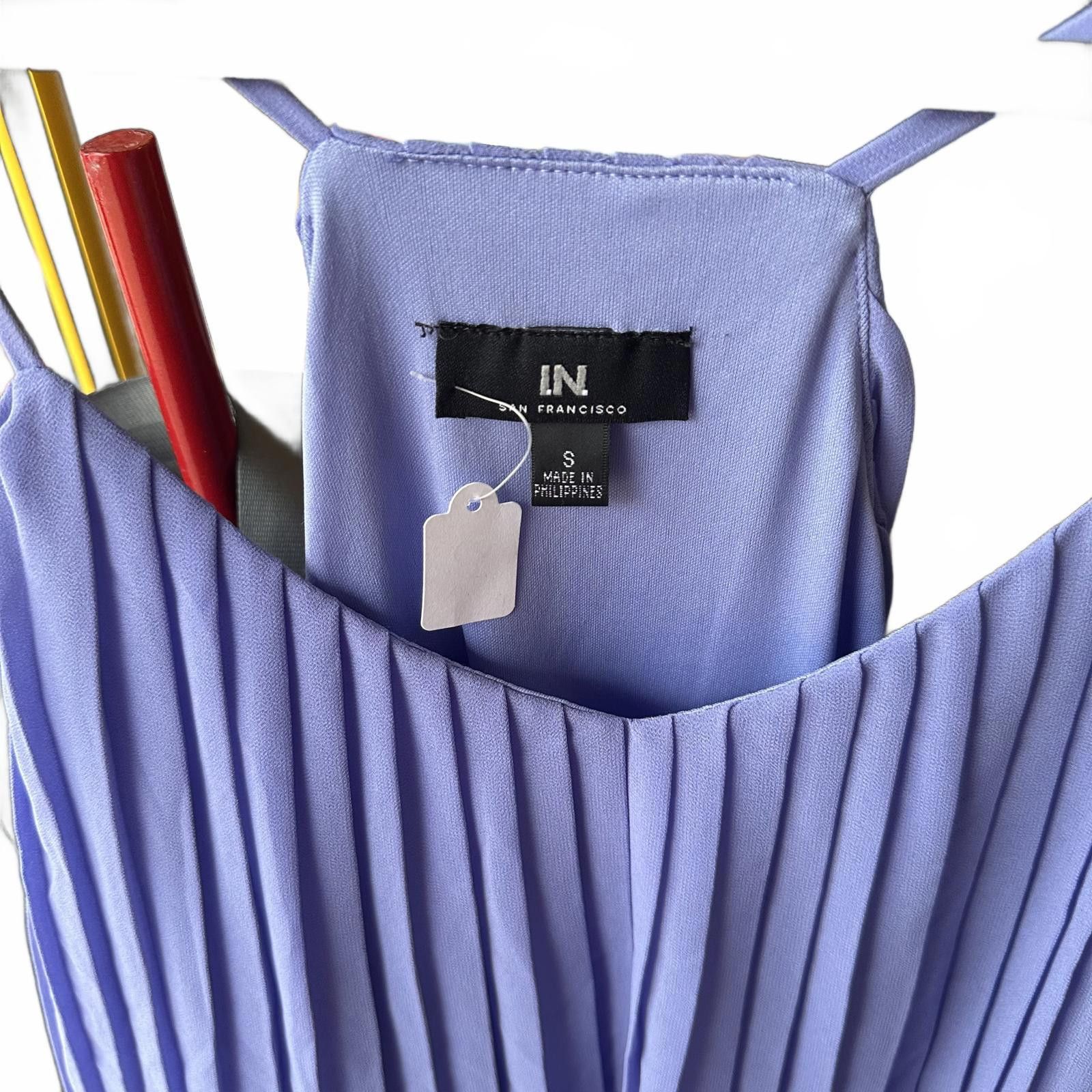Designer Chic IN Francisco Lavender Pleated Dress Size S / US 4 / IT 40 - 2 Thumbnail