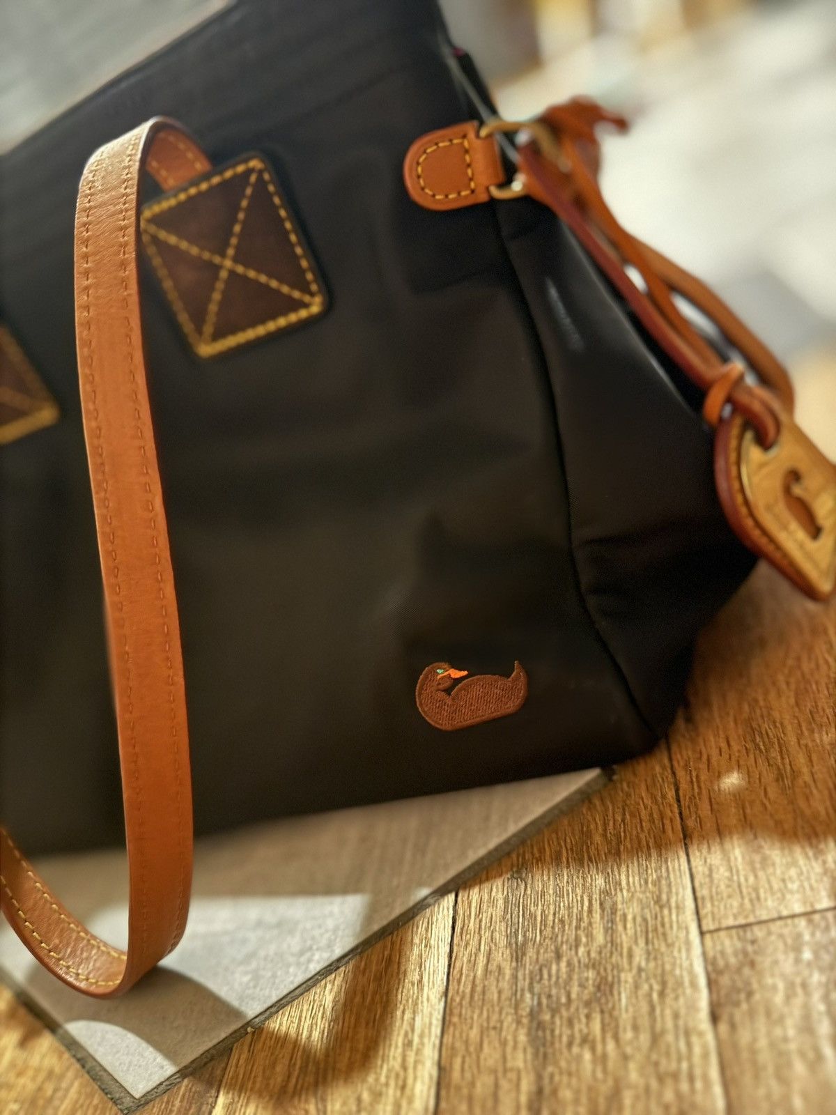 Dooney & Bourke Dooney & Bourke "Victoria" Black Nylon Shoulder Bag hot pink Size ONE SIZE - 2 Thumbnail