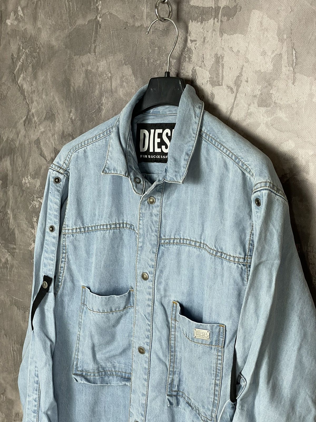 Diesel × Vintage Diesel Avant Garde Streetwear Denim Button dress/shirt y2k Size S / US 4 / IT 40 - 7 Thumbnail