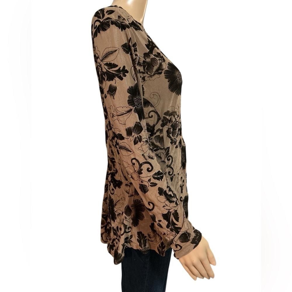 Designer Floral Print Long Sleeve Top Size XL / US 12-14 / IT 48-50 - 2 Thumbnail