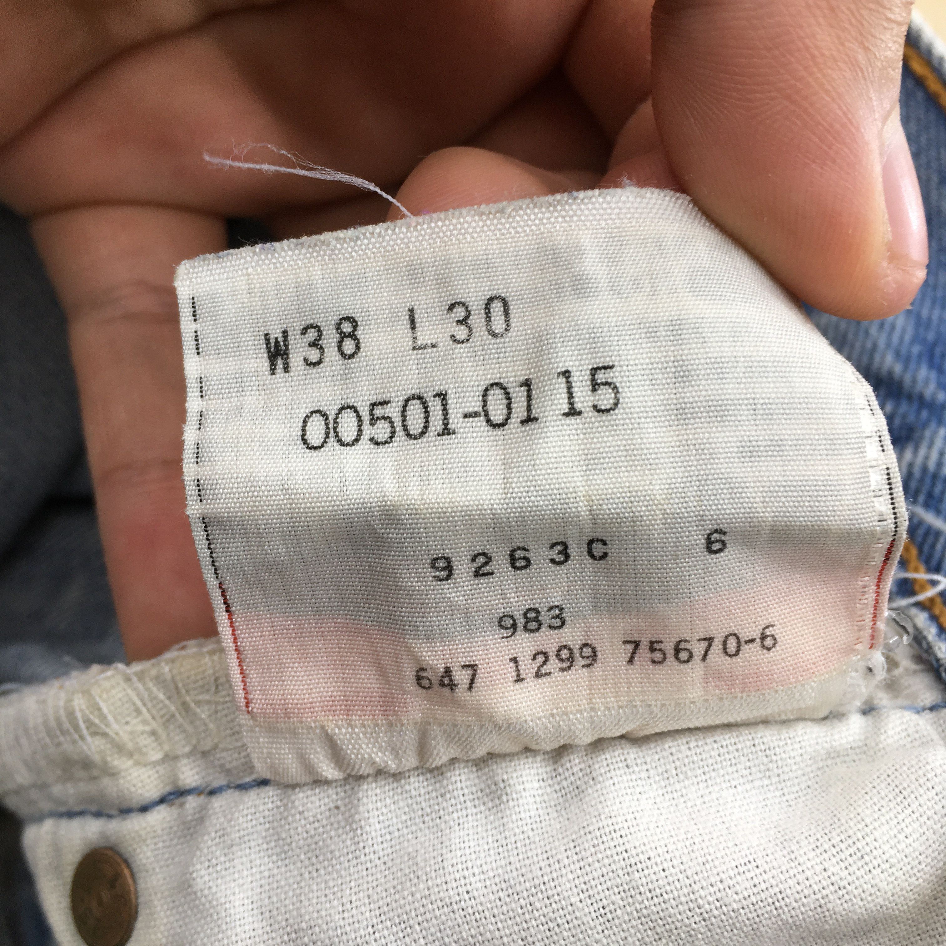 Size 36x30 Vintage 90s Levi's 501 Faded Blue Jeans