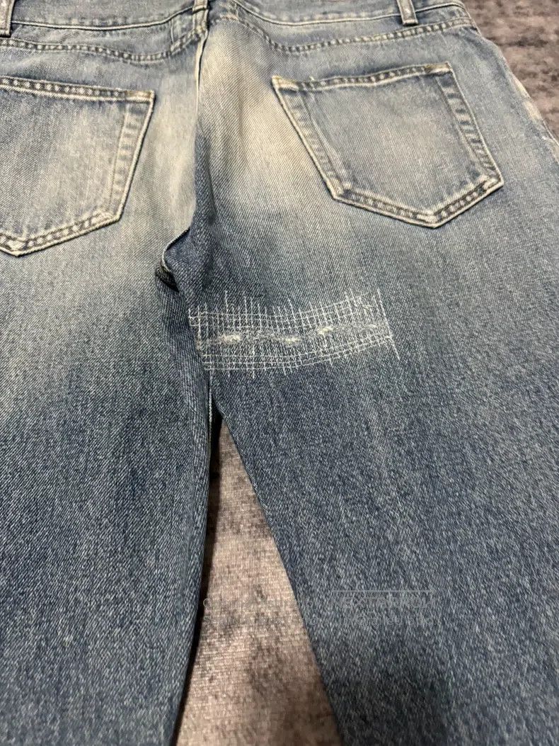 Saint Laurent Paris Saint Laurent Paris Cat Claw Light Blue Patchwork Slash Je Size US 33 - 4 Thumbnail