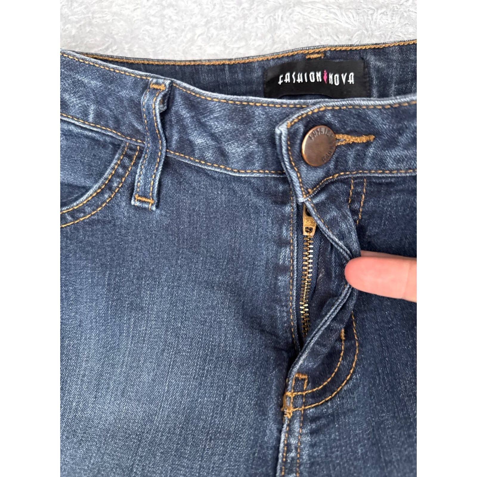Fashion Nova Fashion Nova Jeans Junior 11 Blue Denim Skinny Mid Rise Cotton Blend USA 29x29 Size 32" / US 10 / IT 46 - 5 Thumbnail