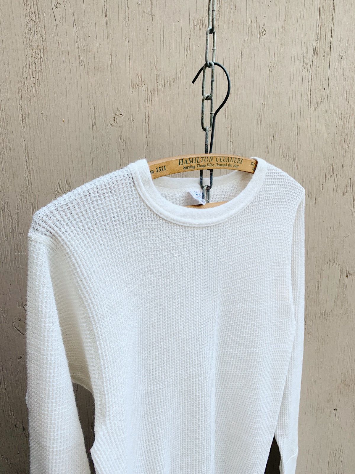 Vintage 1970s BOXY Thermal Knit L/S Shirt Distressed WCC Grunge ERD Size US M / EU 48-50 / 2 - 2 Thumbnail