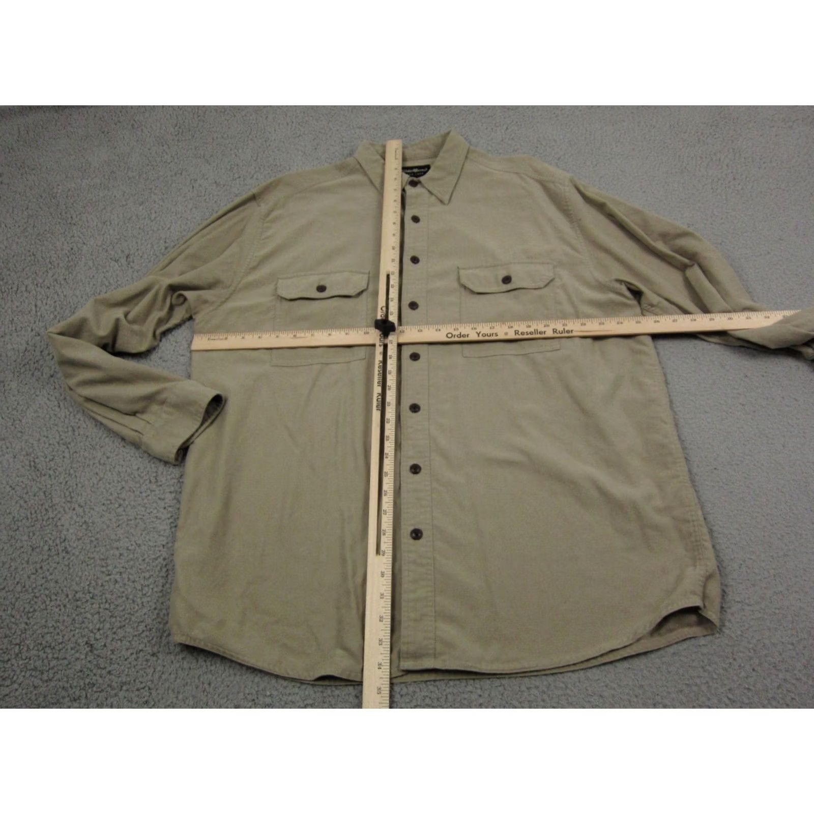 Eddie Bauer VINTAGE Eddie Bauer Shirt Mens LT Green Chamois Flannel 90s Shirt Big & Tall Mens Green 90s Eddie Bauer Shirt Size US L / EU 52-54 / 3 - 7 Thumbnail