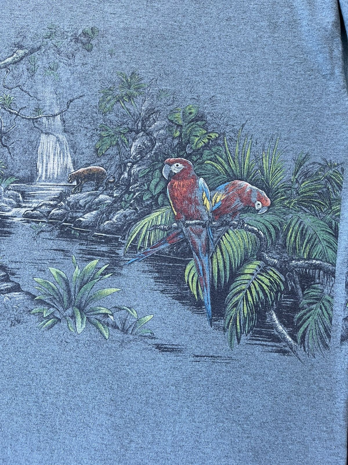 Signal Sport × Vintage Vintage 90’s Habitat Embroidered Parrot Rainforest T-Shirt Size US XL / EU 56 / 4 - 14 Thumbnail