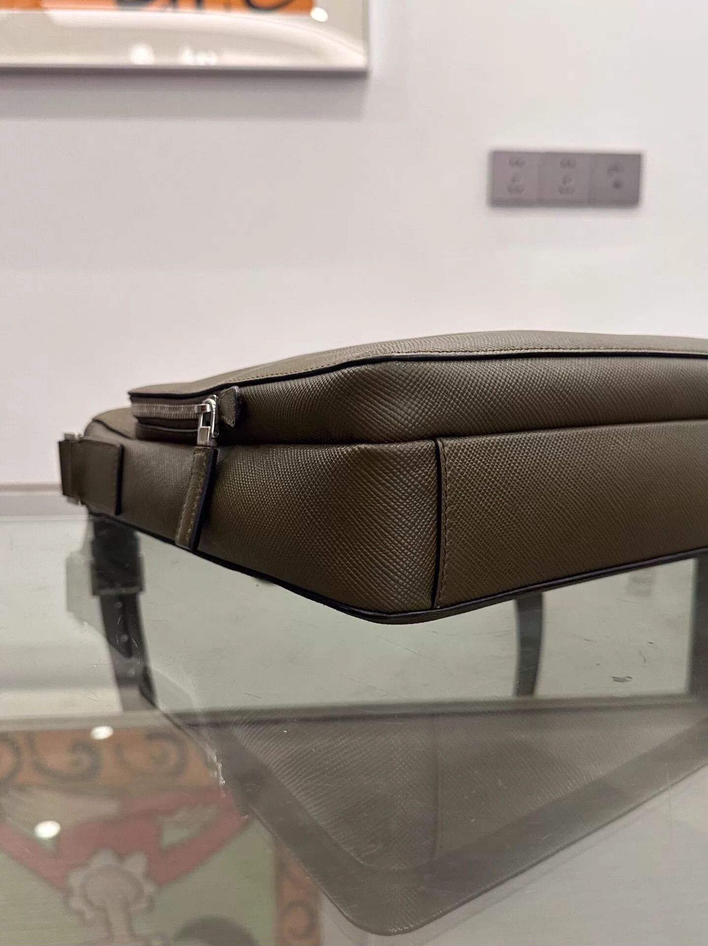 Prada Prada Gray-Green Shoulder Bag 29cm 99 New Blk/Slv Size ONE SIZE - 5 Thumbnail