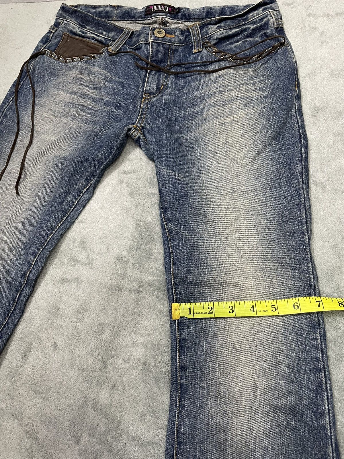 Japanese Brand × LOWBOX LOWBOX SNAKE POCKET Blue faded wash style loose jeans Size US 31 - 7 Thumbnail