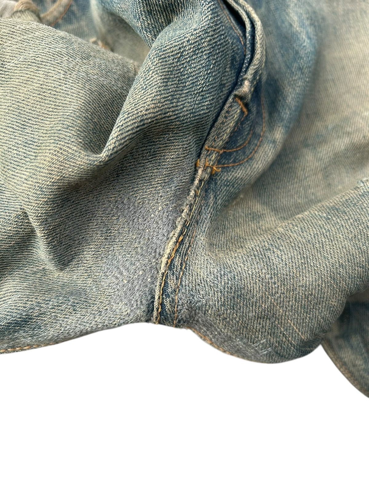 Kapital Thrashed Vintage Sugar Cane Selvedge Denim Jeans Grunge Size US 34 / EU 50 - 11 Thumbnail