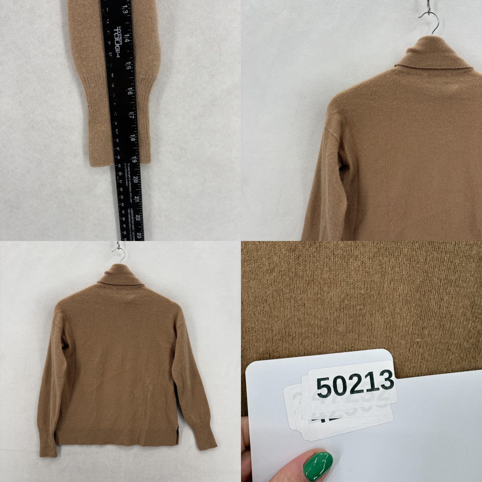 Vintage Halogen Sweater Womens M Brown 100% Cashmere Turtleneck Knit Pullover Cozy Vintage No Size M / US 6-8 / IT 42-44 - 8 Thumbnail