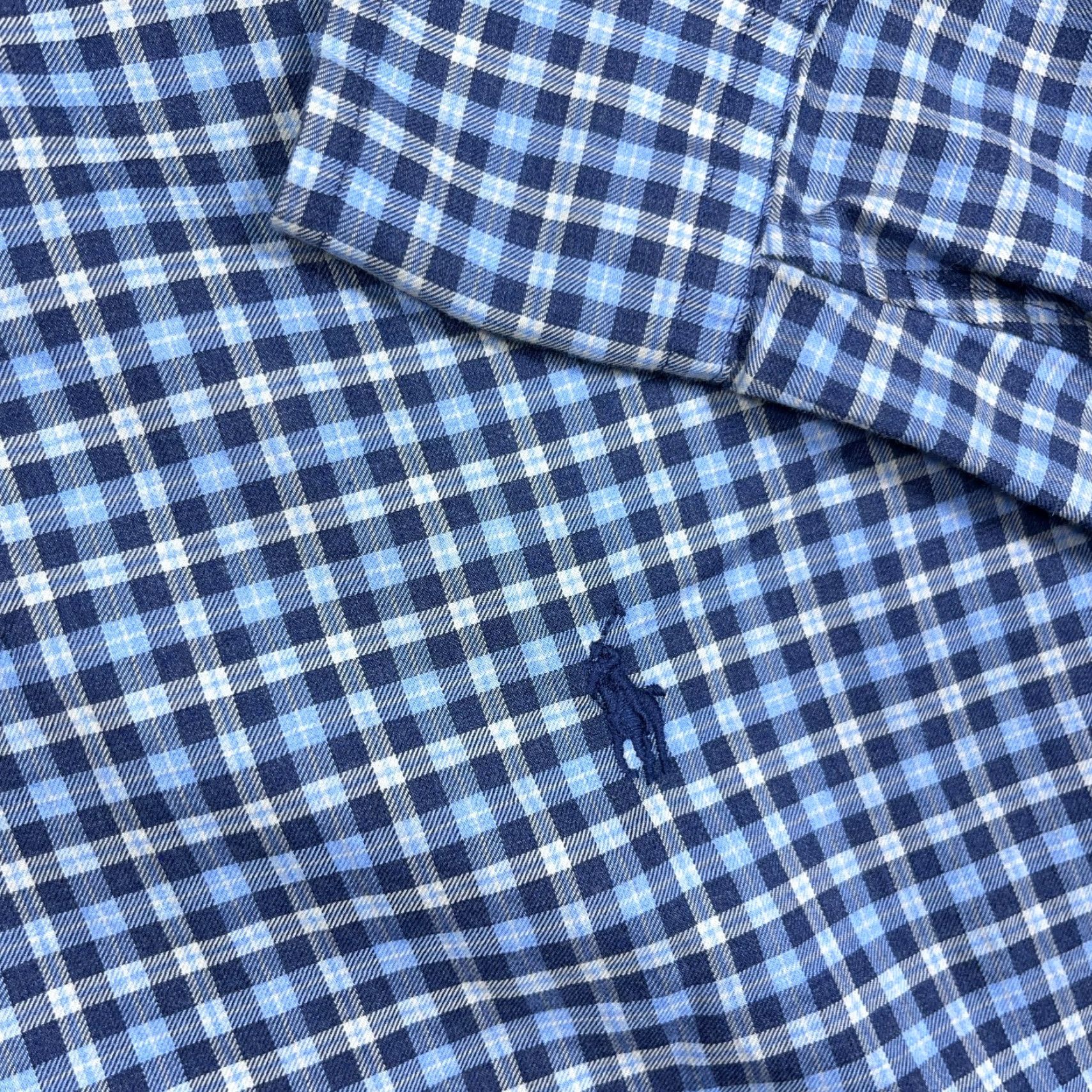 Ralph Lauren Ralph Lauren Shirt Men XXL 2XL Blue Plaid Button-Up Classic Fit Cotton Dress Size 48R - 4 Thumbnail