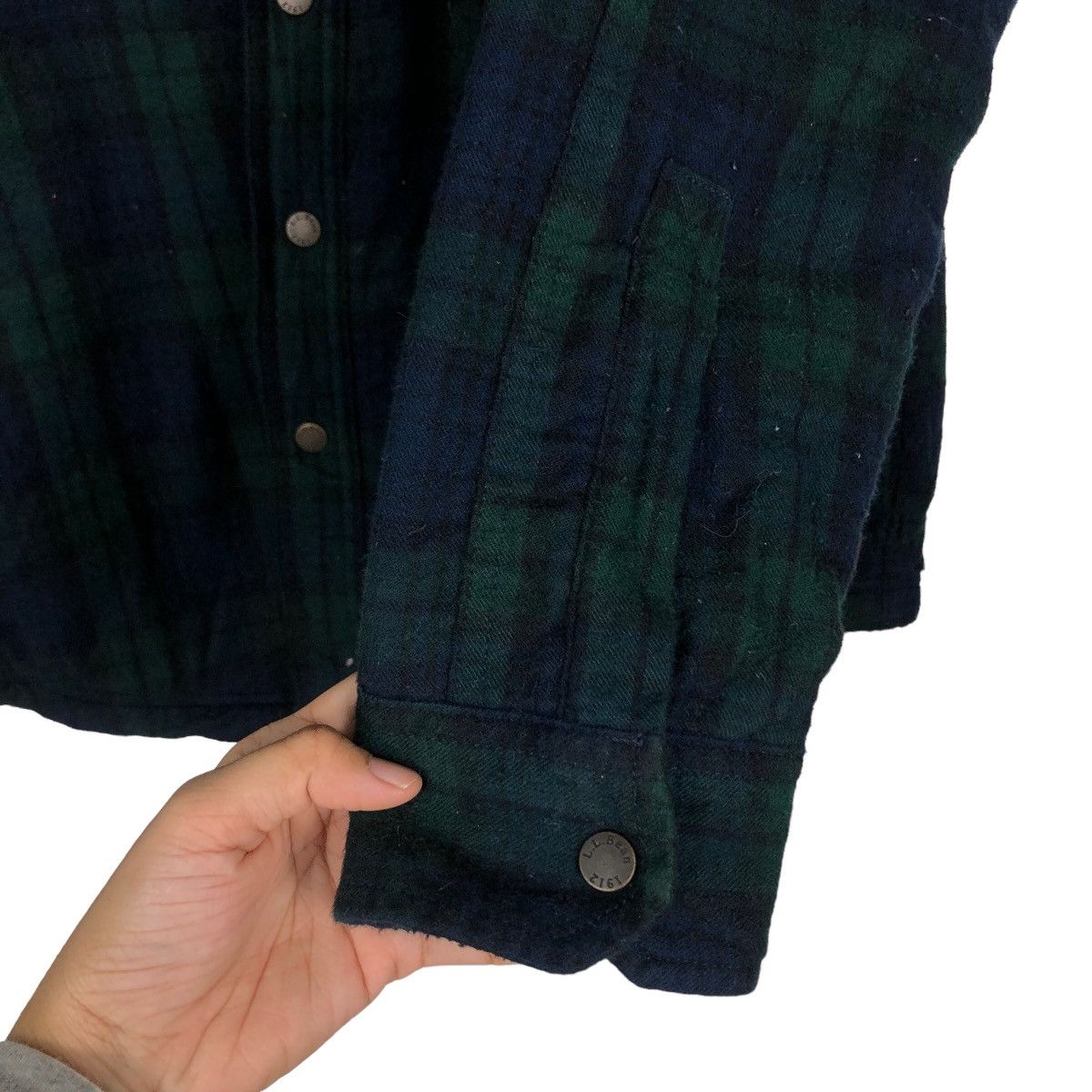 Japanese Brand 🔥Vintage L.L.Bean Shirt Flannel Jacket Shearling Tartan Size US S / EU 44-46 / 1 - 15 Thumbnail
