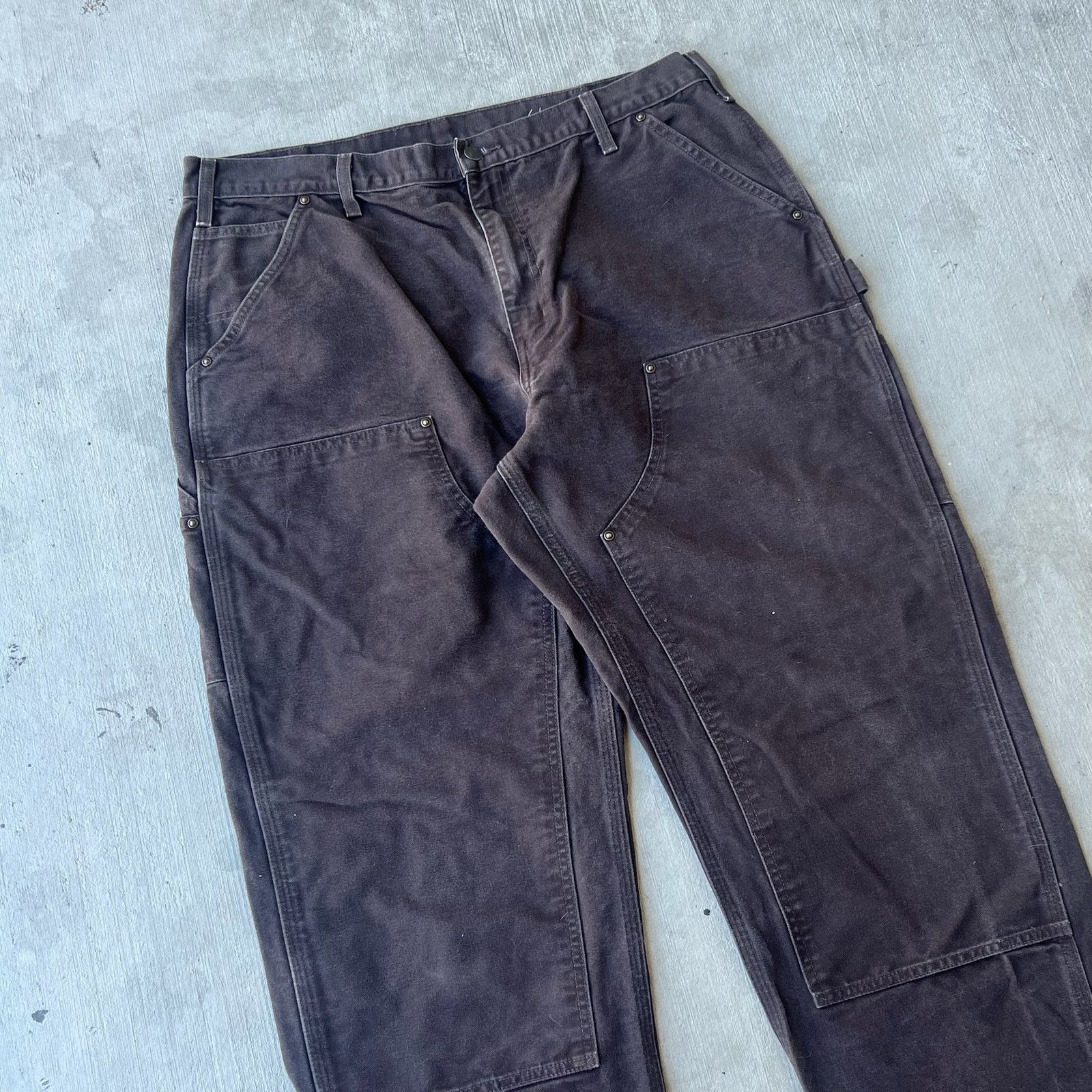 Carhartt × Vintage Carhartt brown double knee work wear carpenter pants Size US 37 - 2 Thumbnail
