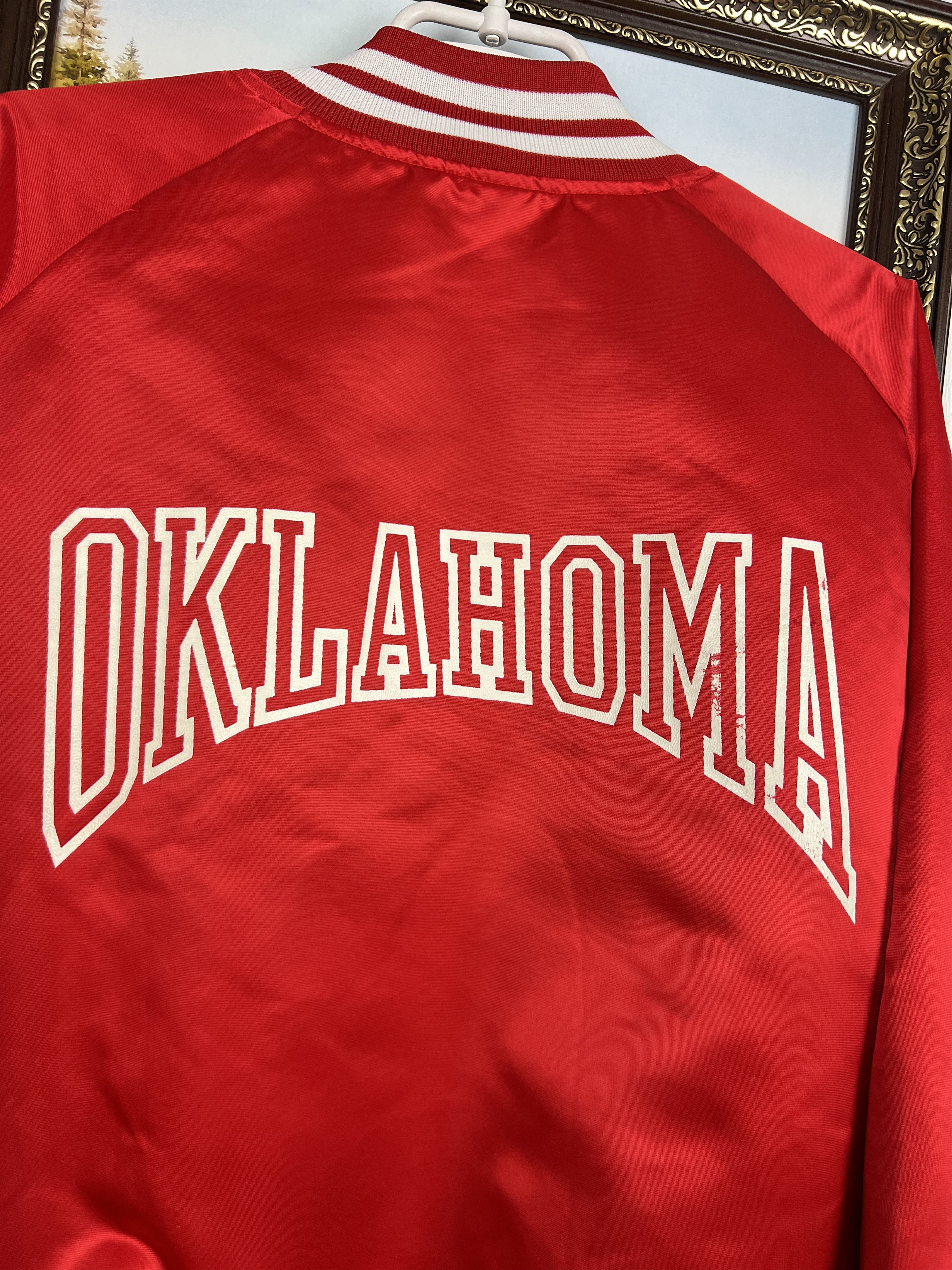 Vintage University of Oklahoma Sooners NCAA Football Jacket Bomber Size US XXL / EU 58 / 5 - 10 Thumbnail