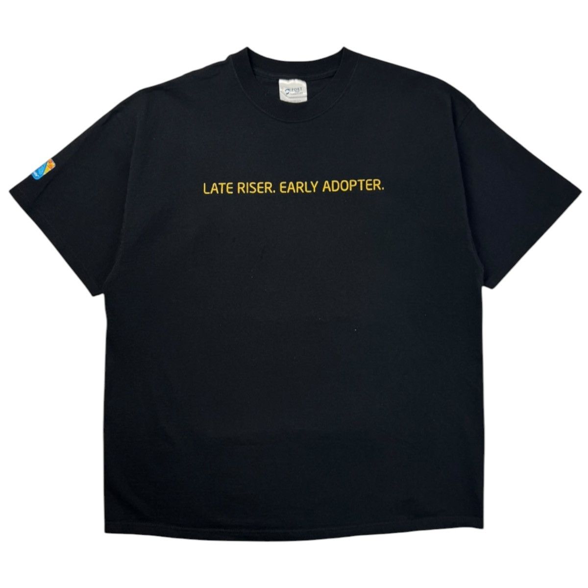 Hi Tec Vintage Intel “Late Riser. Early Adopter” Tech Promo T-Shirt Size US XL / EU 56 / 4 - 2 Thumbnail