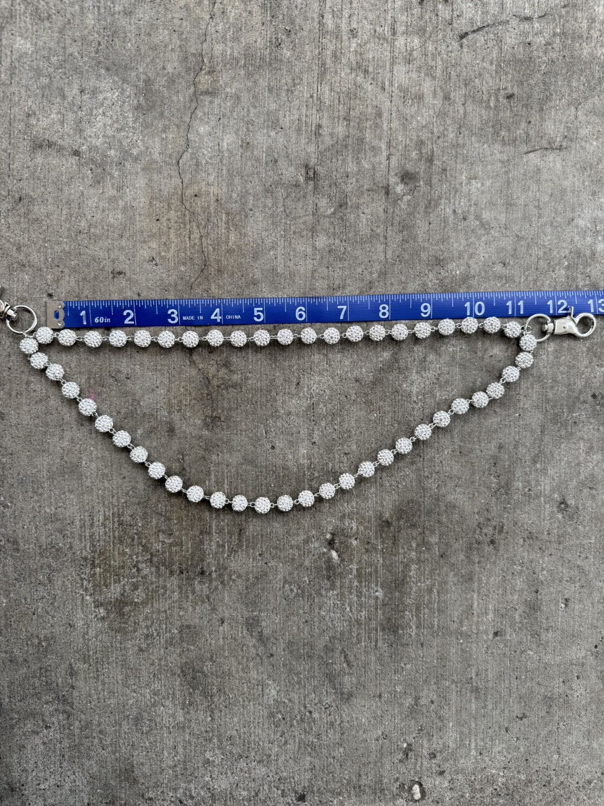 Vintage Crystal Cluster Wallet Chain (White⚪️) Size ONE SIZE - 4 Thumbnail
