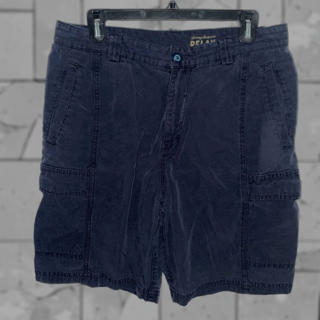 Tommy Bahama Tommy Bahama Cargo Shorts Mens 32 Dark Blue Tencel Blend Size US 32 / EU 48 - 1 Thumbnail
