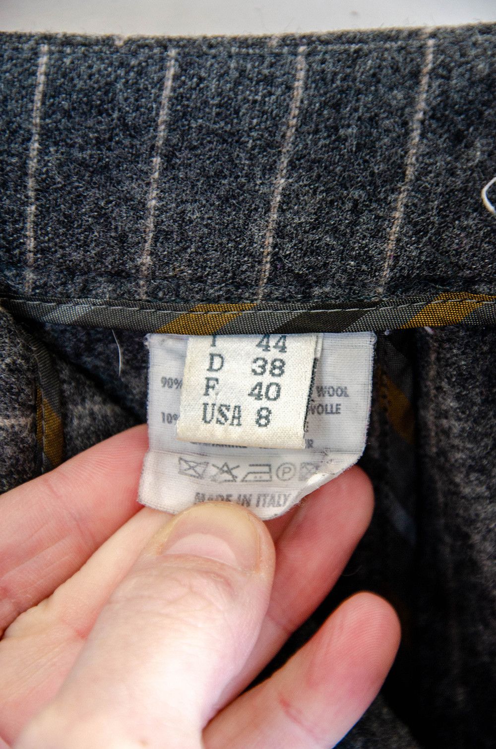 Brunello Cucinelli Gunex Grey Pinstripe Wool Cashmere Pants - Size IT 44 Size 30" / US 8 / IT 44 - 9 Thumbnail