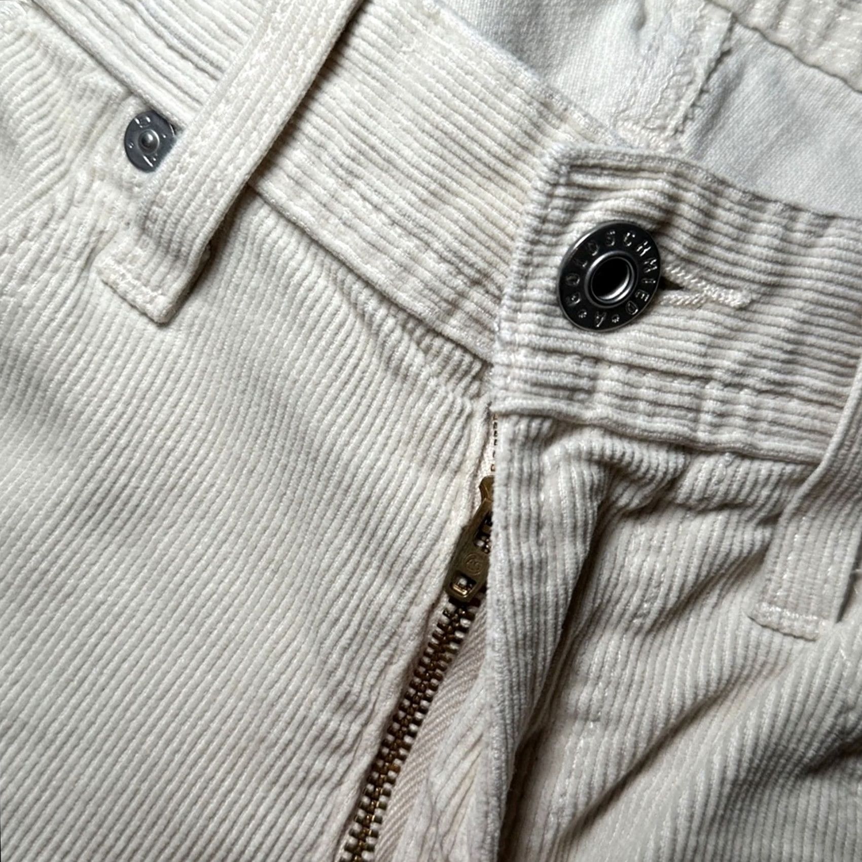Vintage AG Adriano Goldschmied The Matchbox Slim Straight Corduroy Jeans - 31 Men Regular 30 Inseam Cream Khaki Chino MS9273 Size US 31 - 7 Thumbnail