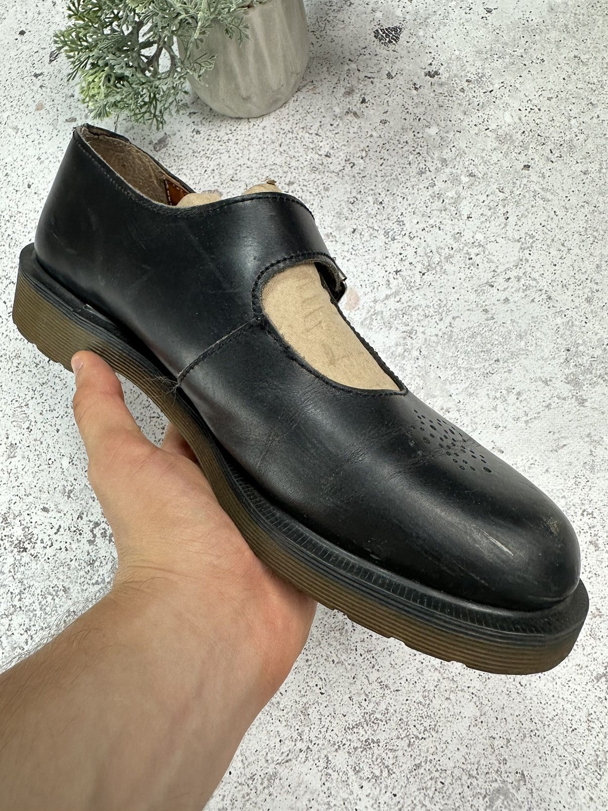 Dr. Martens × Vintage Vintage 90s Dr Martens Goth Chunky Platform Leather Mules 10 Size US 8 / EU 41 - 13 Thumbnail