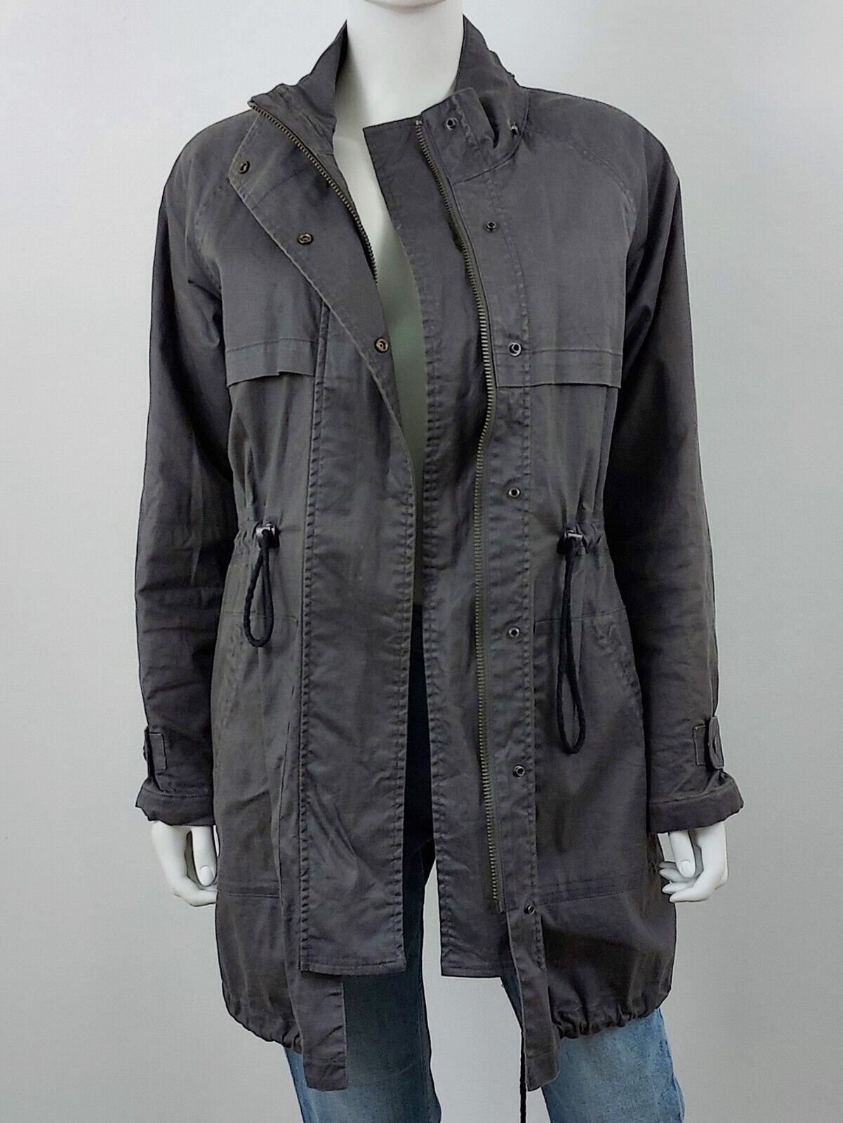 image of Current Elliott Current/elliott The Bridgeport Parka Raincoat With Lining in Black, Women's (Size S