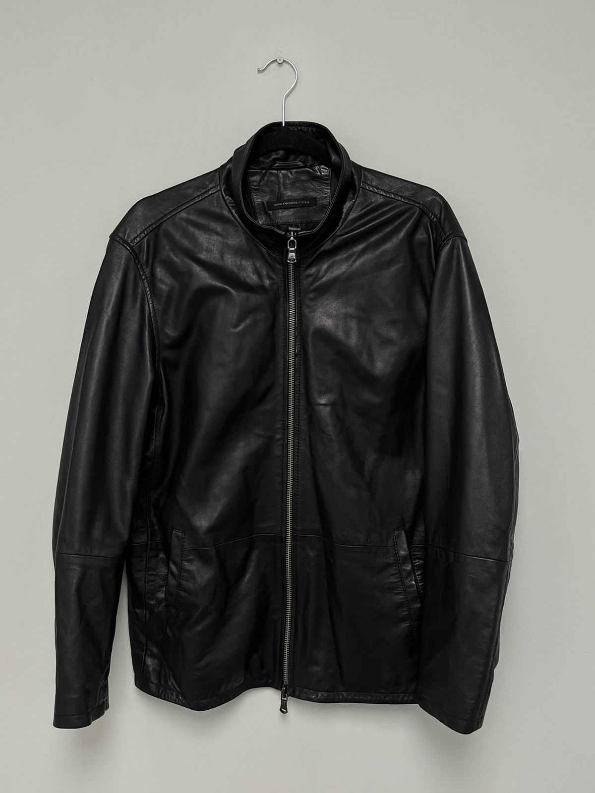 John Varvatos Slim Fit Leather Jacket. Large Size US L / EU 52-54 / 3 - 9 Thumbnail