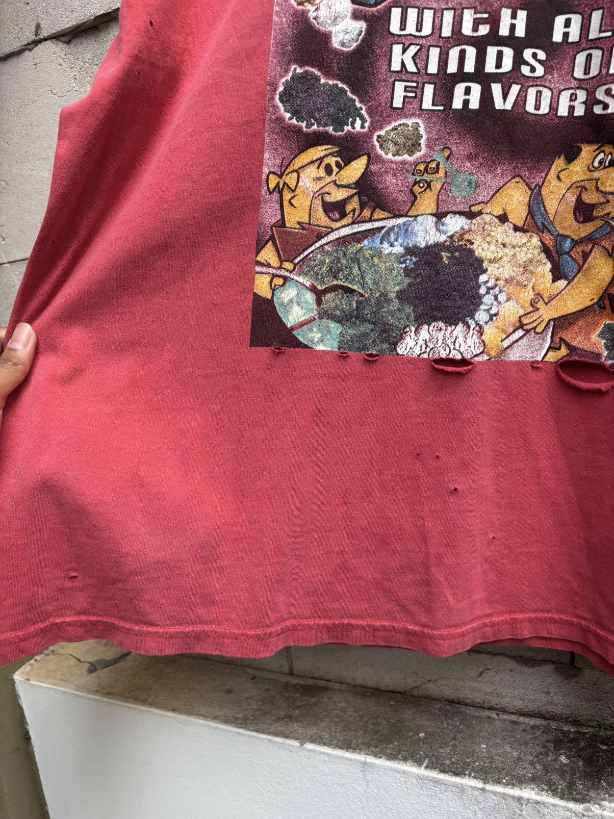 Vintage Thrashed Hood-DEE PEBBLES T Shirt Grunge ERD DISTRESSED Size US XXL / EU 58 / 5 - 6 Thumbnail